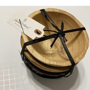 Hearth & Hand With Magnolia 4-pk Wood Bowls